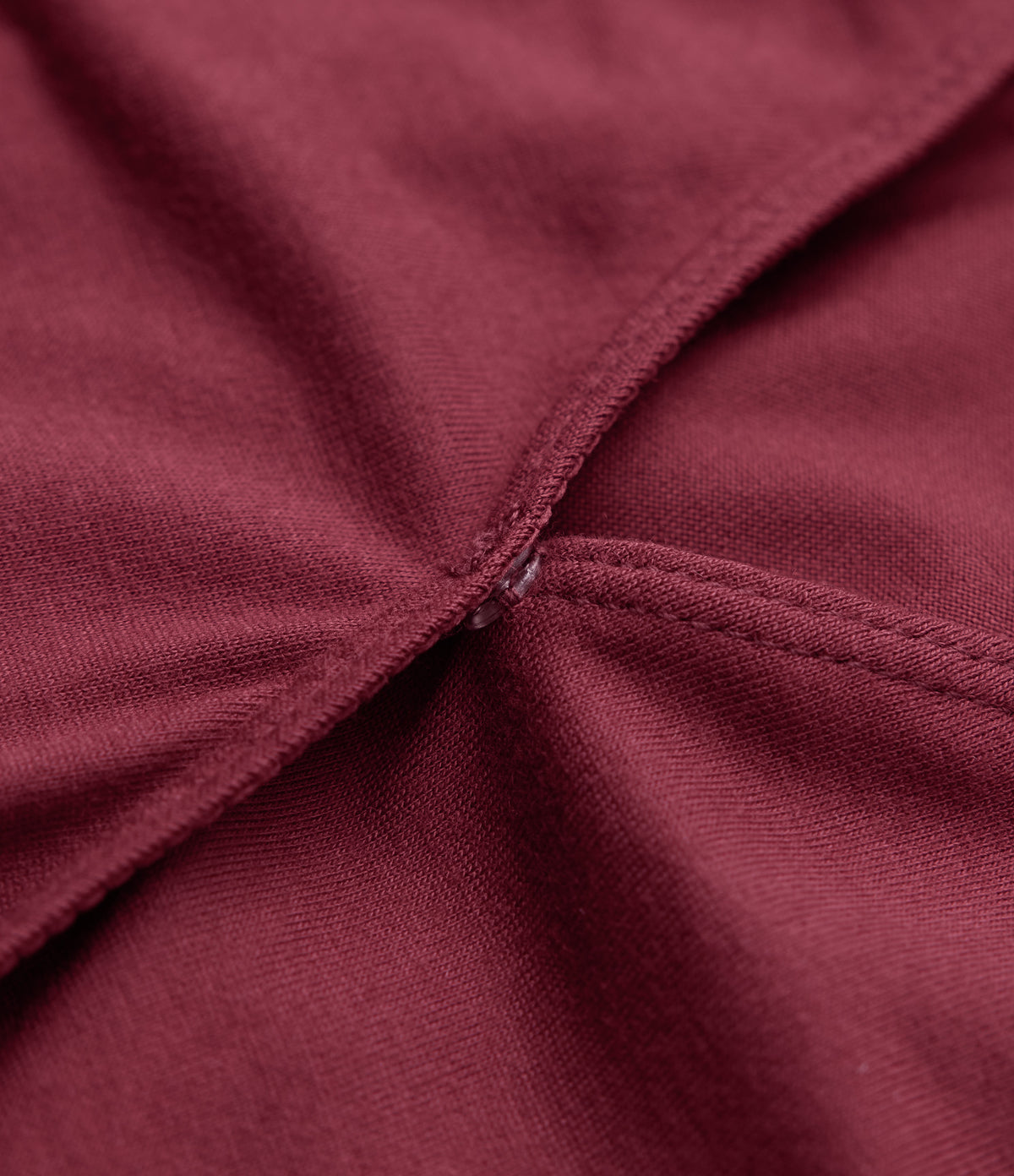 V Neck Short Sleeve Tie Back Bodycon Micro Mini Casual Dress — Tibetan Red — view 7