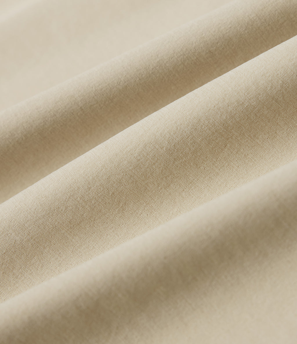 Mid Rise Drawstring Ruched Baggy Stretchy Poplin Casual Parachute Trousers with Pockets — Fields of Rye — view 7