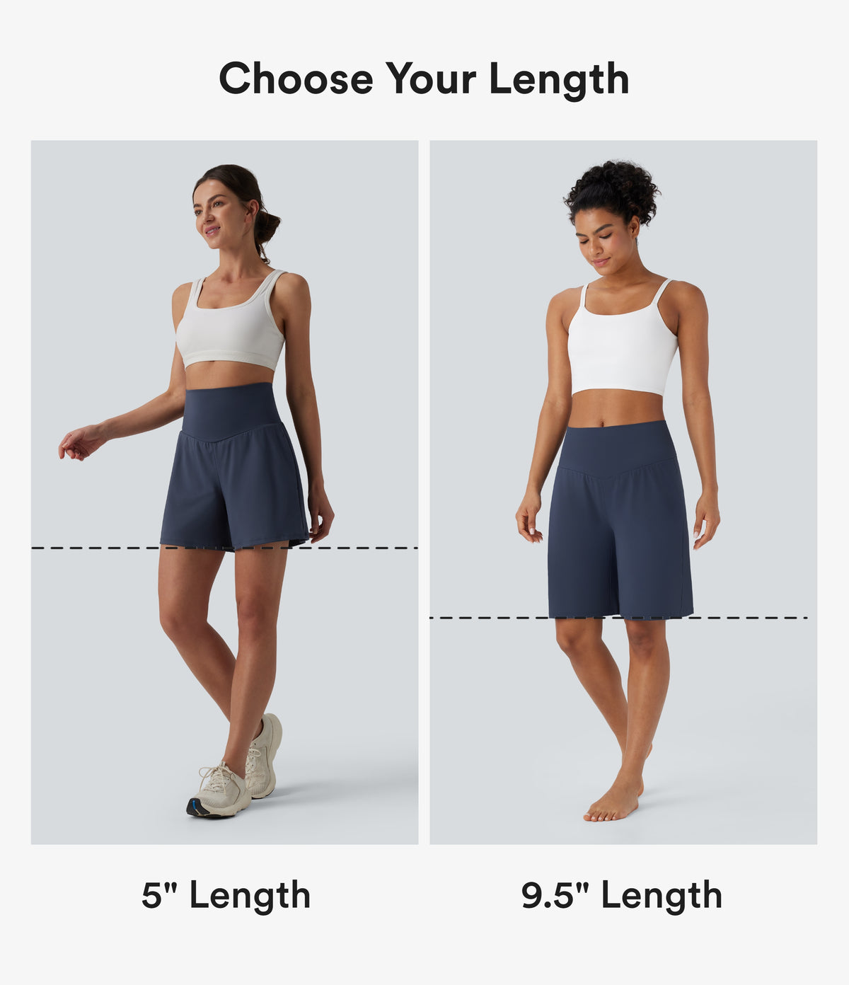 Airy High Waisted Pockets InstantCool Yoga Shorts 5'' — Mood Indigo — view 2