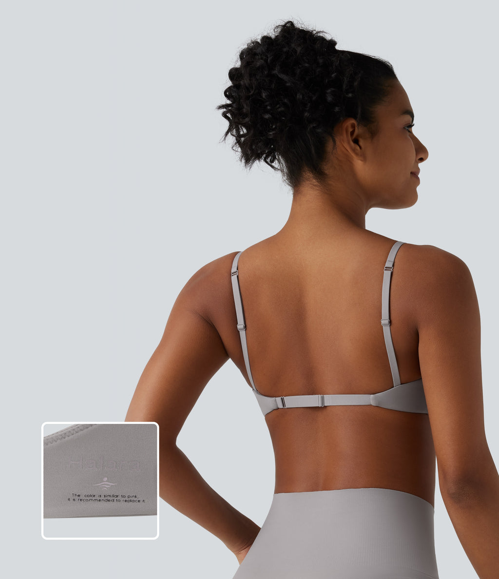 Adjustable Straps Lounge Bralette A-D Cups — Steel Gray — view 1