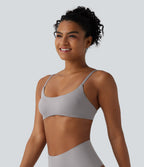 Adjustable Straps Lounge Bralette A-D Cups — Steel Gray — view 3