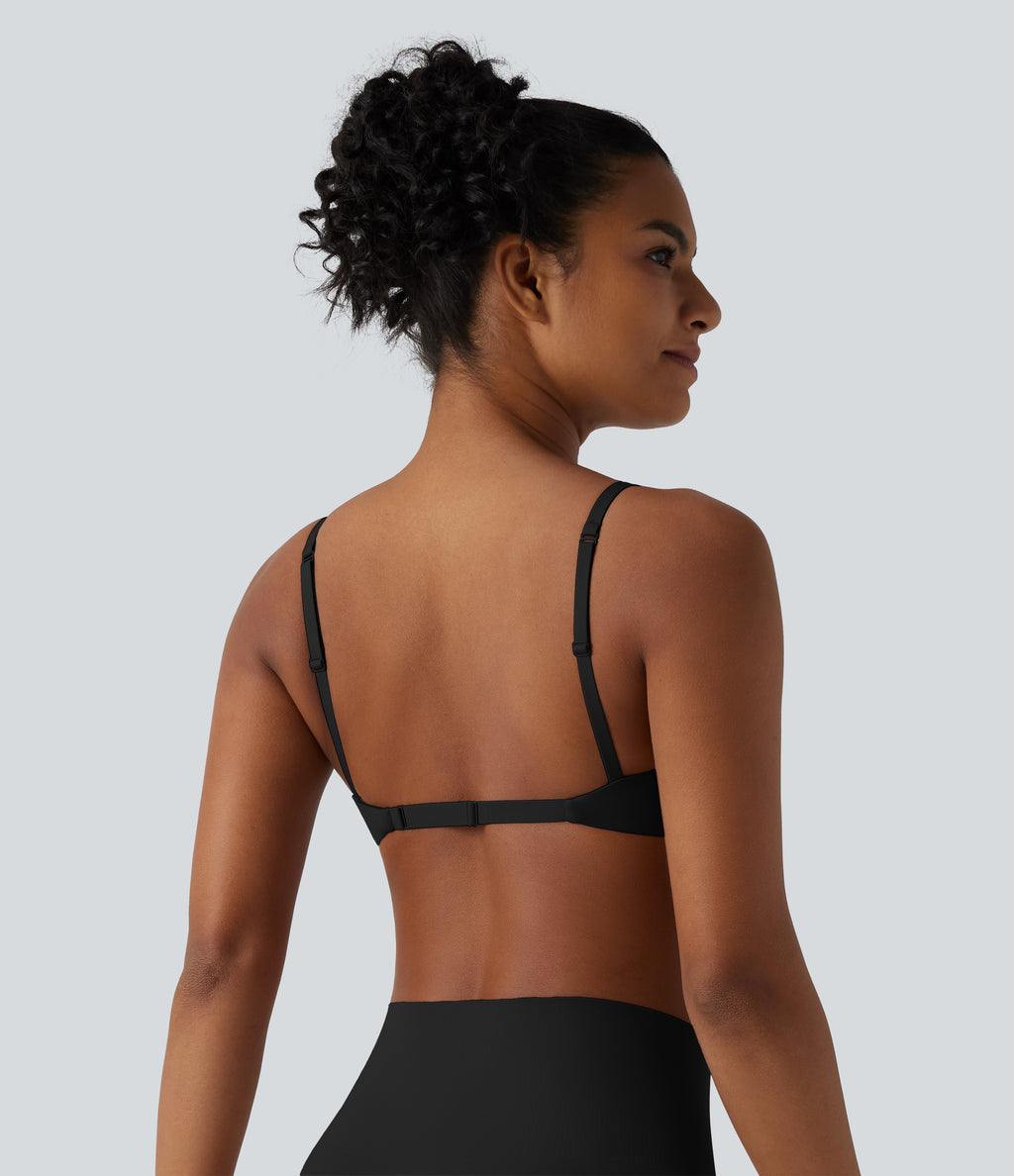 Adjustable Straps Lounge Bralette A-D Cups — Black — view 6