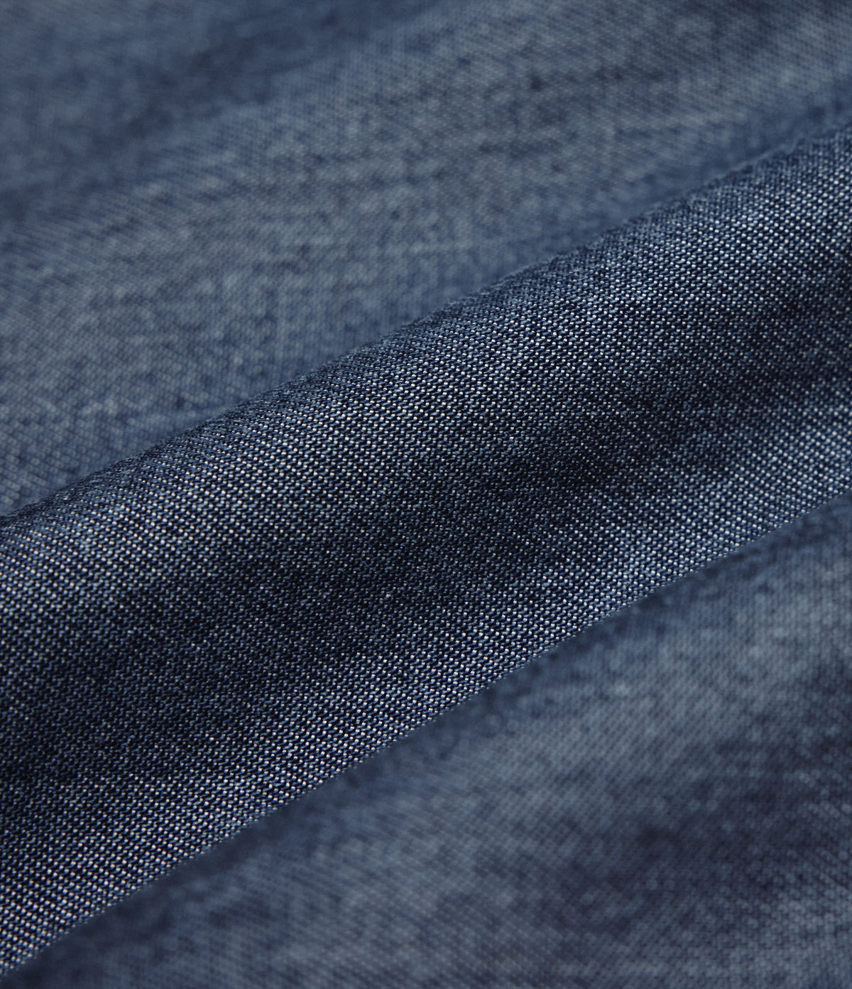 Mid Rise Draped Casual Lyocell Straight Leg Jeans with Pockets — Estate Blue Denim — view 6