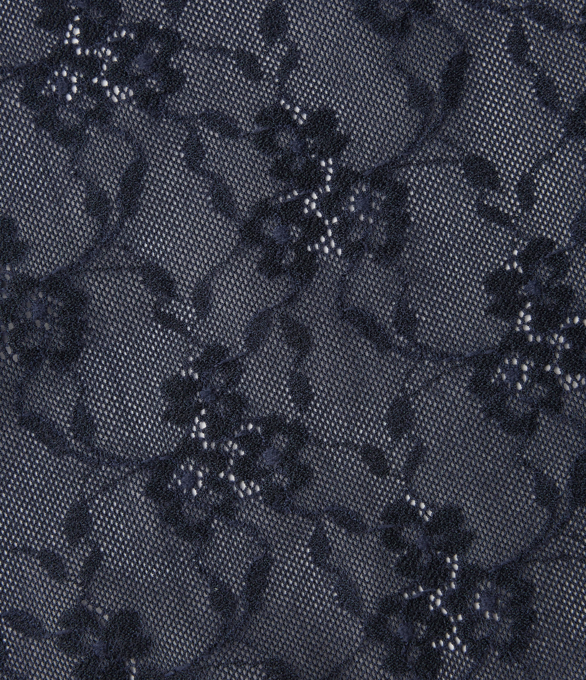 Sheer Lace Floral Tank Top — Mood Indigo — view 8
