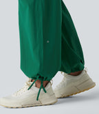 Lettuce Trim High Waisted Workout Cargo Trousers with Pockets — Lush Meadow — view 7