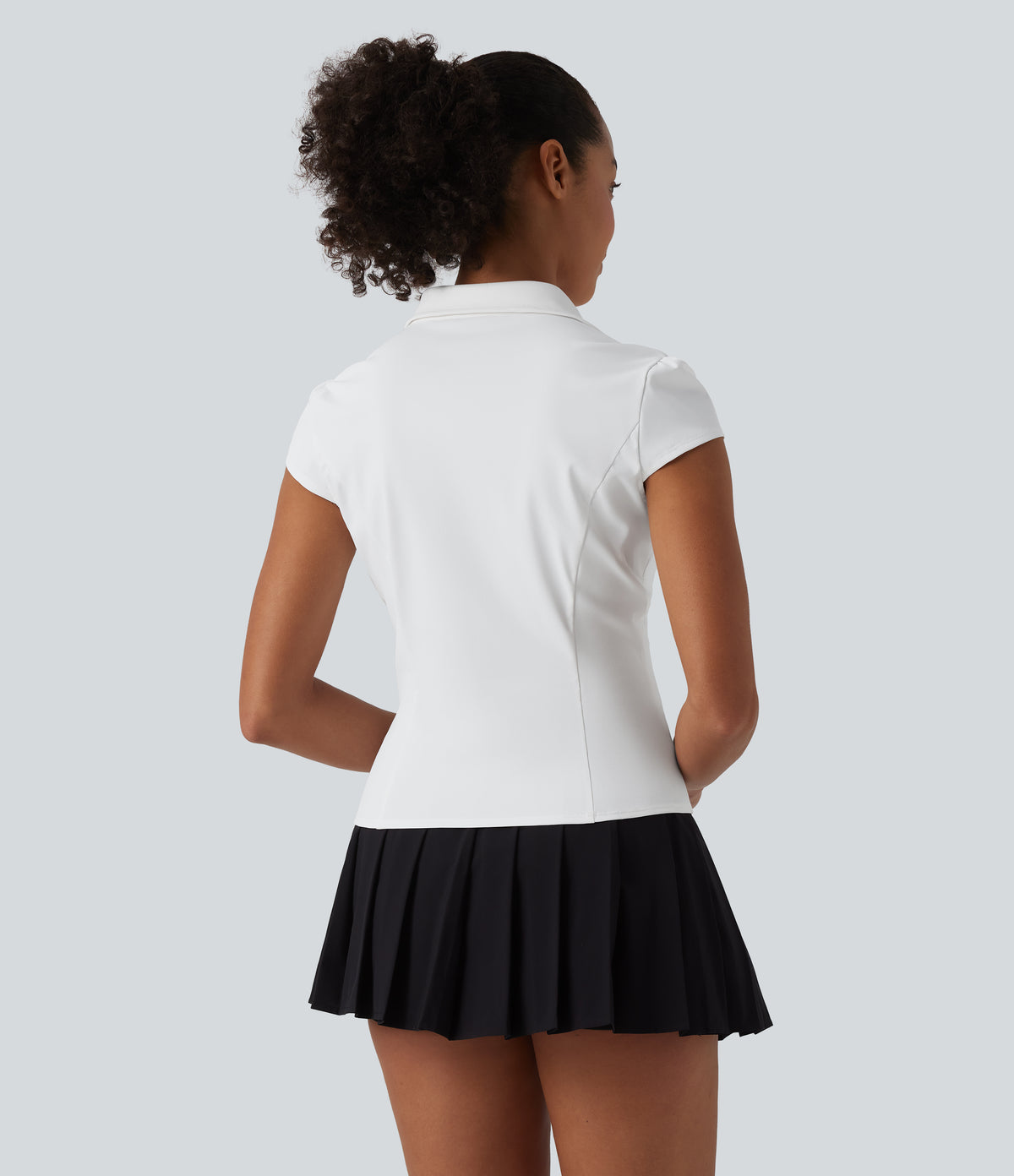 Short Sleeve Wrinkle-resistant Quick Dry Casual Shirt — White — view 2