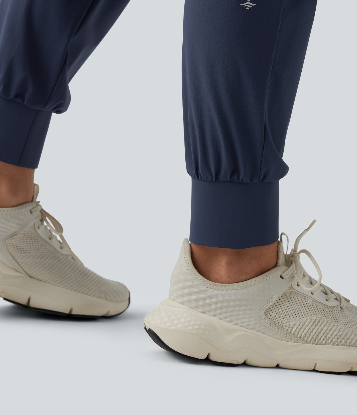 Mid Rise Drawstring Running Joggers with Pockets — Dark Night Blue — view 7
