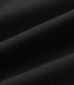 Wrinkle Recovery U Neck Long Sleeve Work Linen-Feel Blazer — Black — view 8