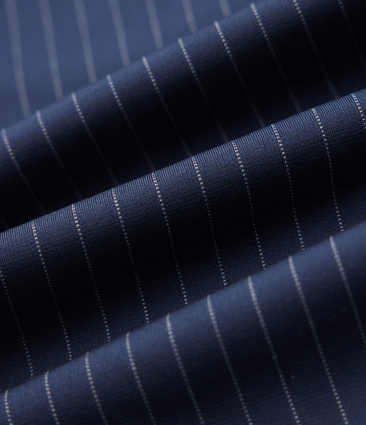 High Waisted Tapered Stripe Work Trousers with Pockets — Deep Current — view 7