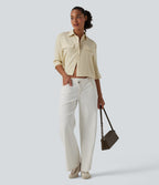 Half Sleeve Casual Linen-Blend Shirt — Desert Veil — view 6