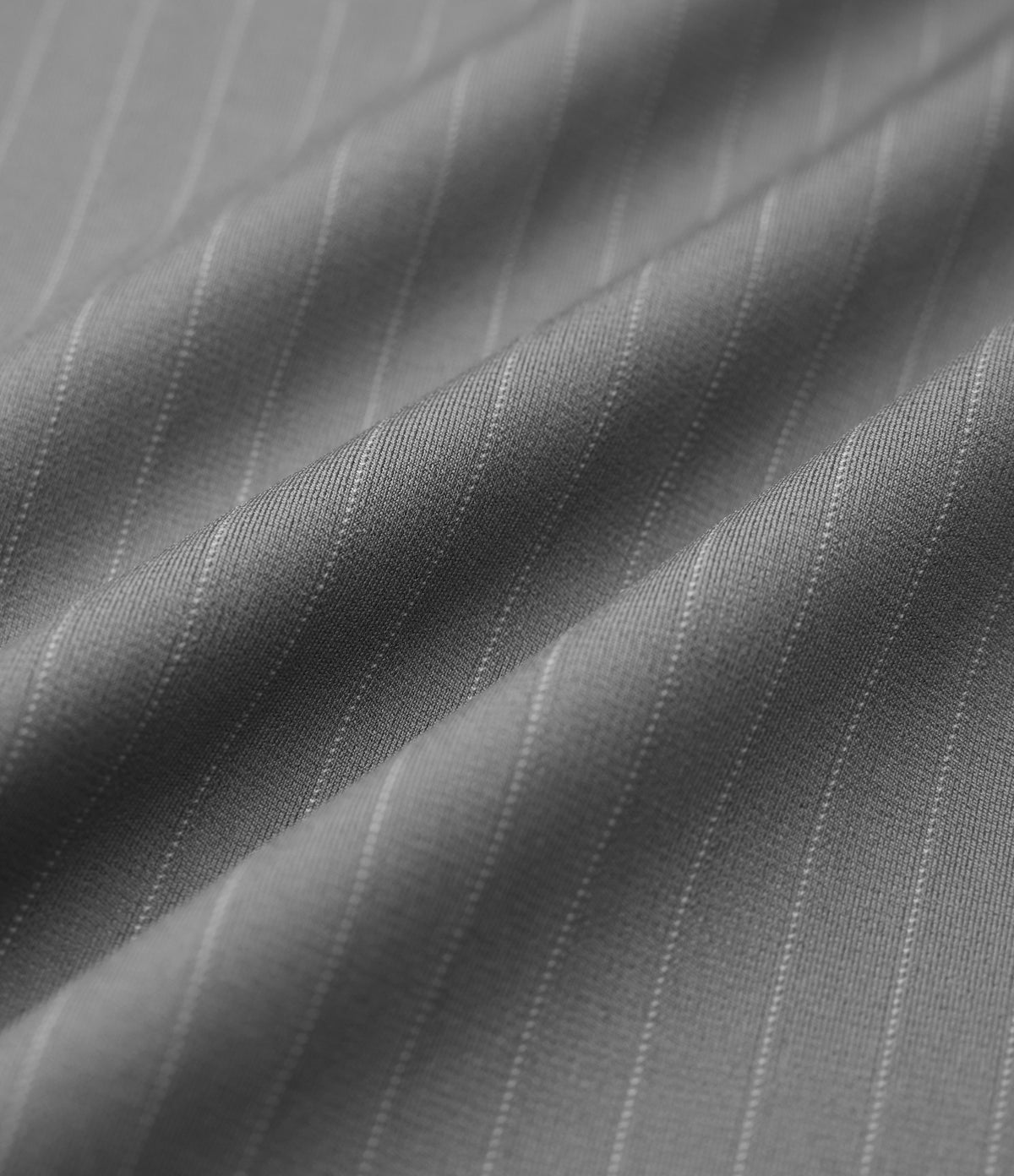 High Waisted Straight Leg Stripe Work Trousers with Pockets — Dusk Smoke Pinstripe — view 7