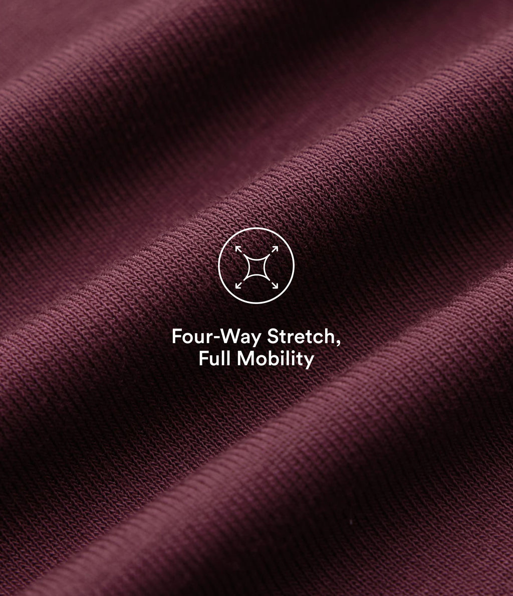 Ribbed Square Neck Butterfly Sleeve Ruched Casual T-Shirt — Maroon Banner — view 6