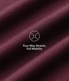 Ribbed Square Neck Butterfly Sleeve Ruched Casual T-Shirt — Maroon Banner — view 6