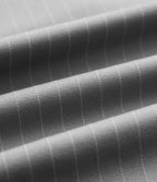 High Waisted Stripes Work Wide Leg Trousers with Pockets — Dusk Smoke Pinstripe — view 7