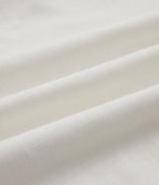 Collar Button Long Sleeve Curved Hem Casual Linen Shirt with Pockets — White — view 8