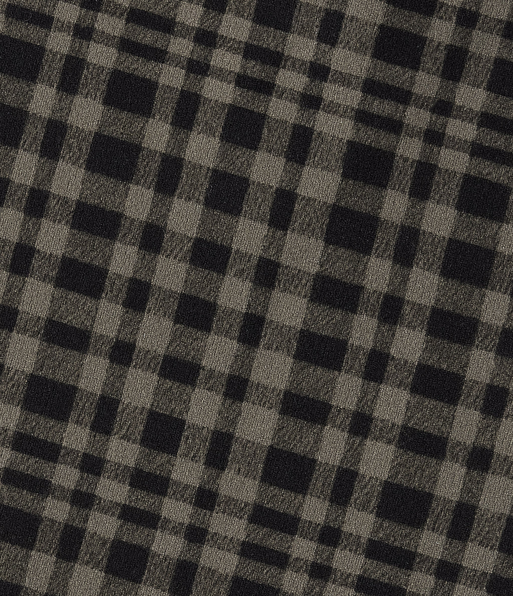 Plaid Print High Waisted Tummy Control Running Leggings with Pockets — Sandstone Check Plaid — view 7