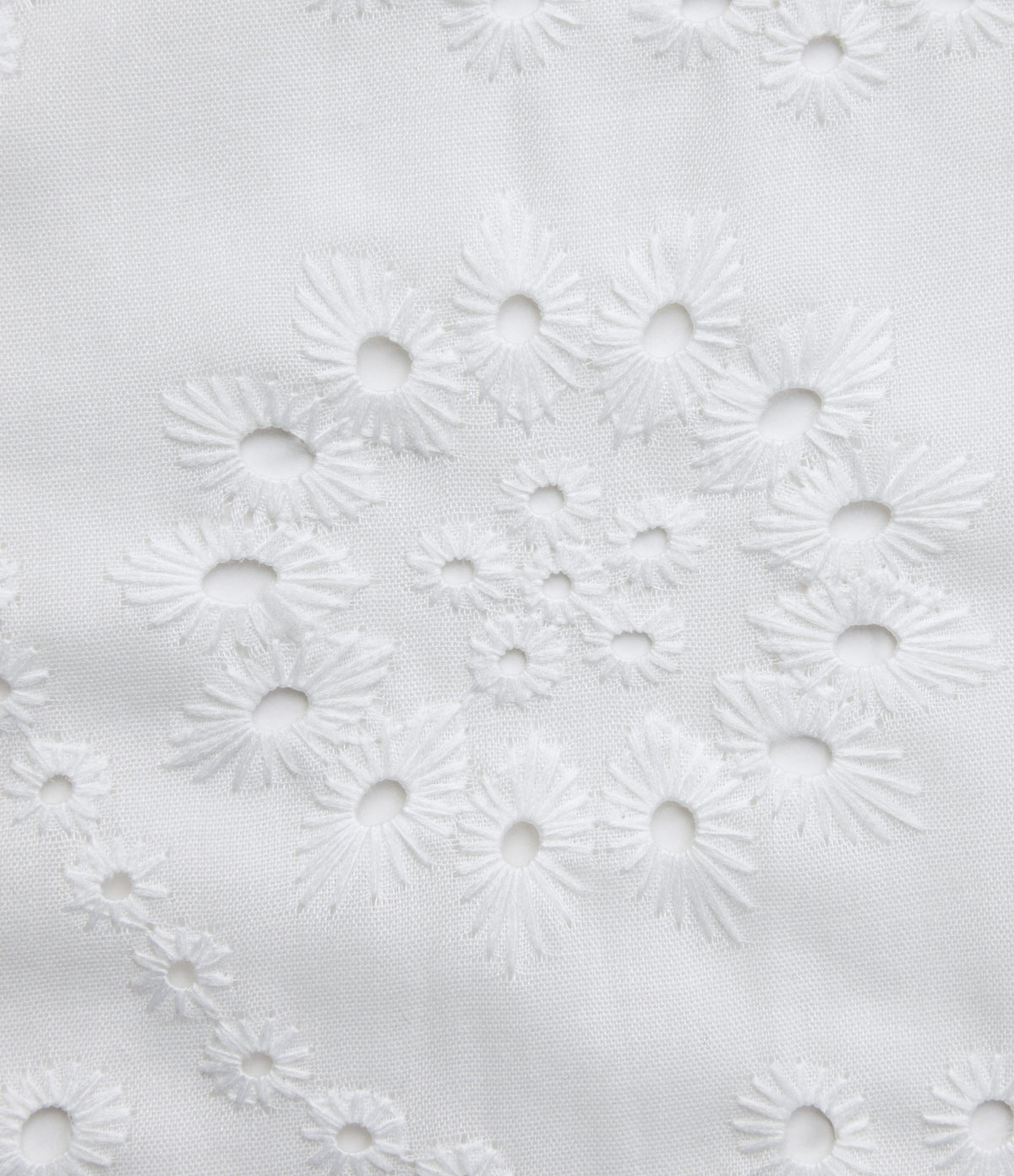 High Waisted Embroidery Eyelet Resort A-line Skirt — White — view 8