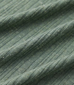 Ribbed Knit Round Neck Sleeveless Flowy Midi Casual Linen-Blend Dress — Sage Green Ribbed — view 6
