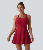Airy Backless Twisted InstantCool Dance Active Dress-Edition DD-F Cups — Salsa — view 4