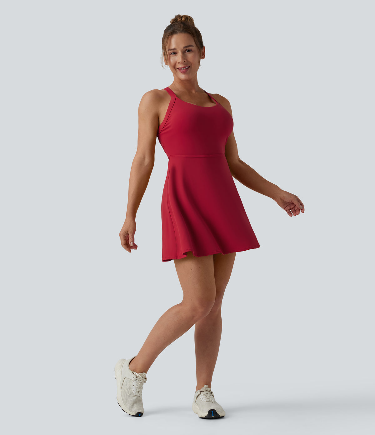 Airy Backless Twisted InstantCool Dance Active Dress-Edition DD-F Cups — Salsa — view 8