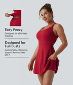Airy Backless Twisted InstantCool Dance Active Dress-Edition DD-F Cups — Salsa — view 1