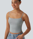 Cropped Casual Tank Top — Fogvale Heather — view 5