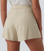 High Waisted Casual Shorts with Pockets — Brown Rice — view 4
