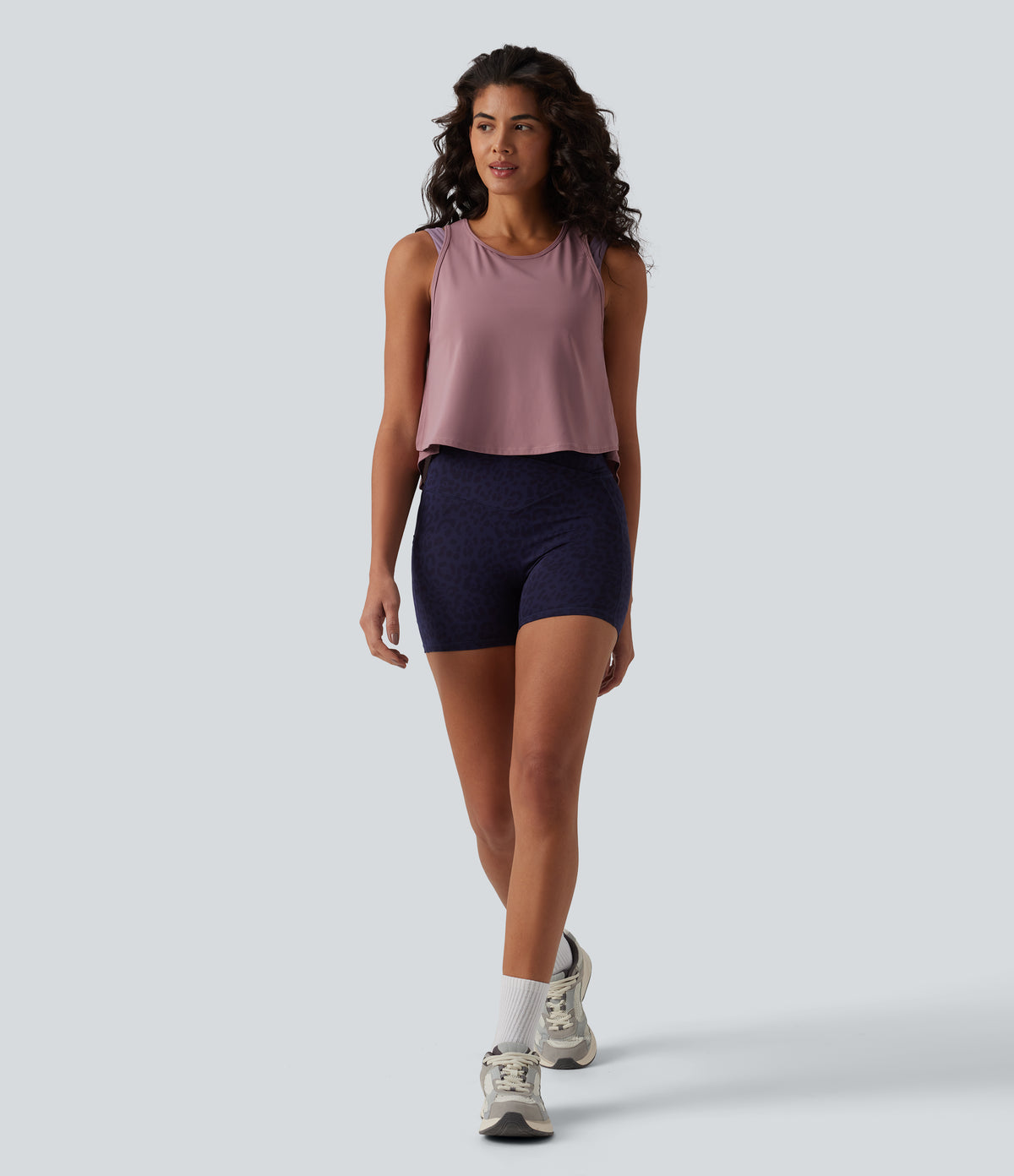 Round Neck Racerback Breathable Mesh InstantCool Quick Dry Running Tank Top UPF50+ — Nostalgia Rose — view 6