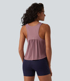 Round Neck Racerback Breathable Mesh InstantCool Quick Dry Running Tank Top UPF50+ — Nostalgia Rose — view 4