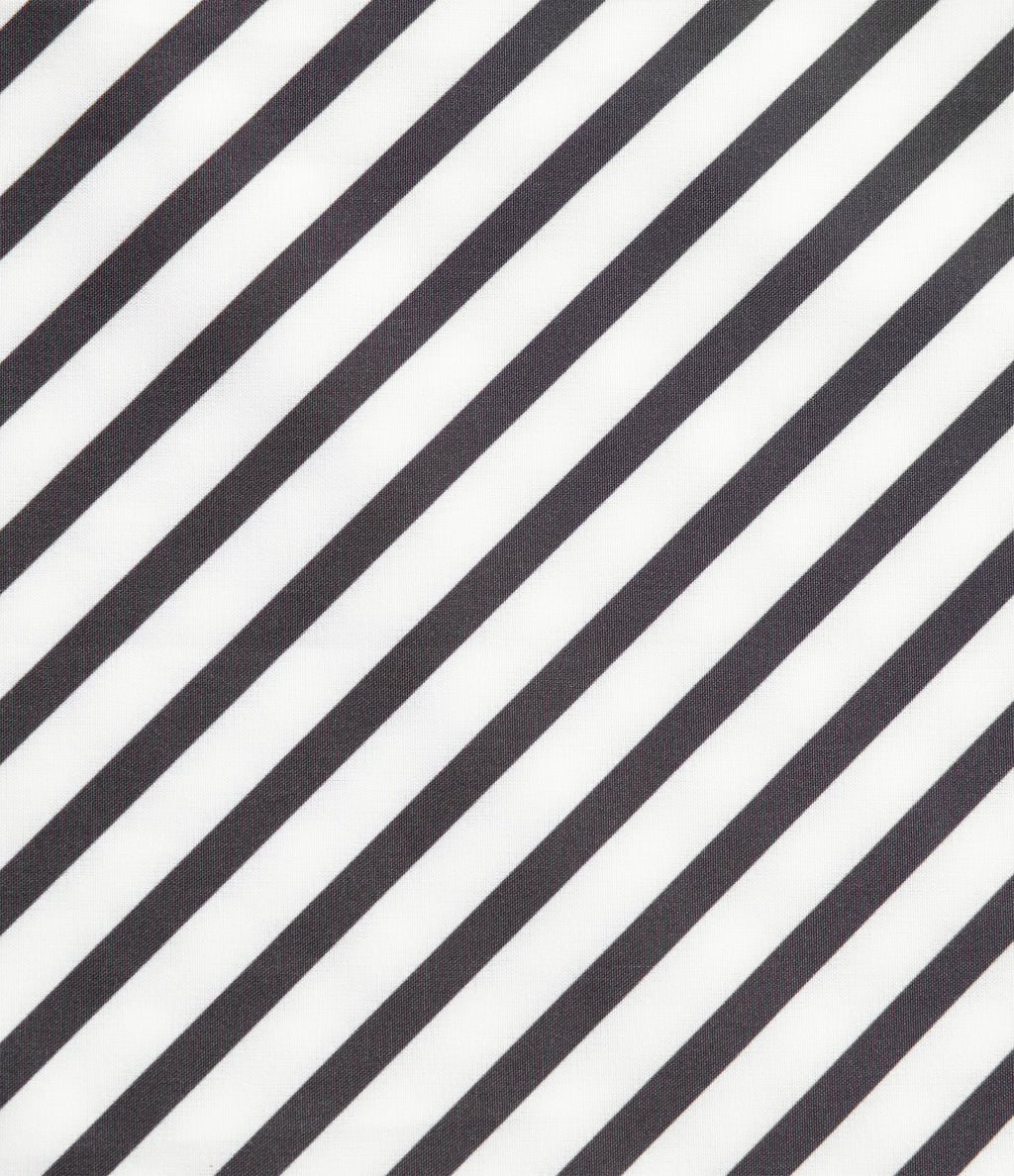High Waisted Stripe Maxi Casual Flowy Skirt with Pockets — Mono Stripe — view 6