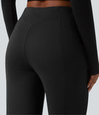 SpacerTek High Waisted Casual Wide Leg Trousers with Zip Pockets — Black — view 5