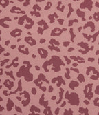 High Waisted Drawstring Wide Leg Leopard Print Waffle Casual Trousers with Pockets — Rose Panther — view 6
