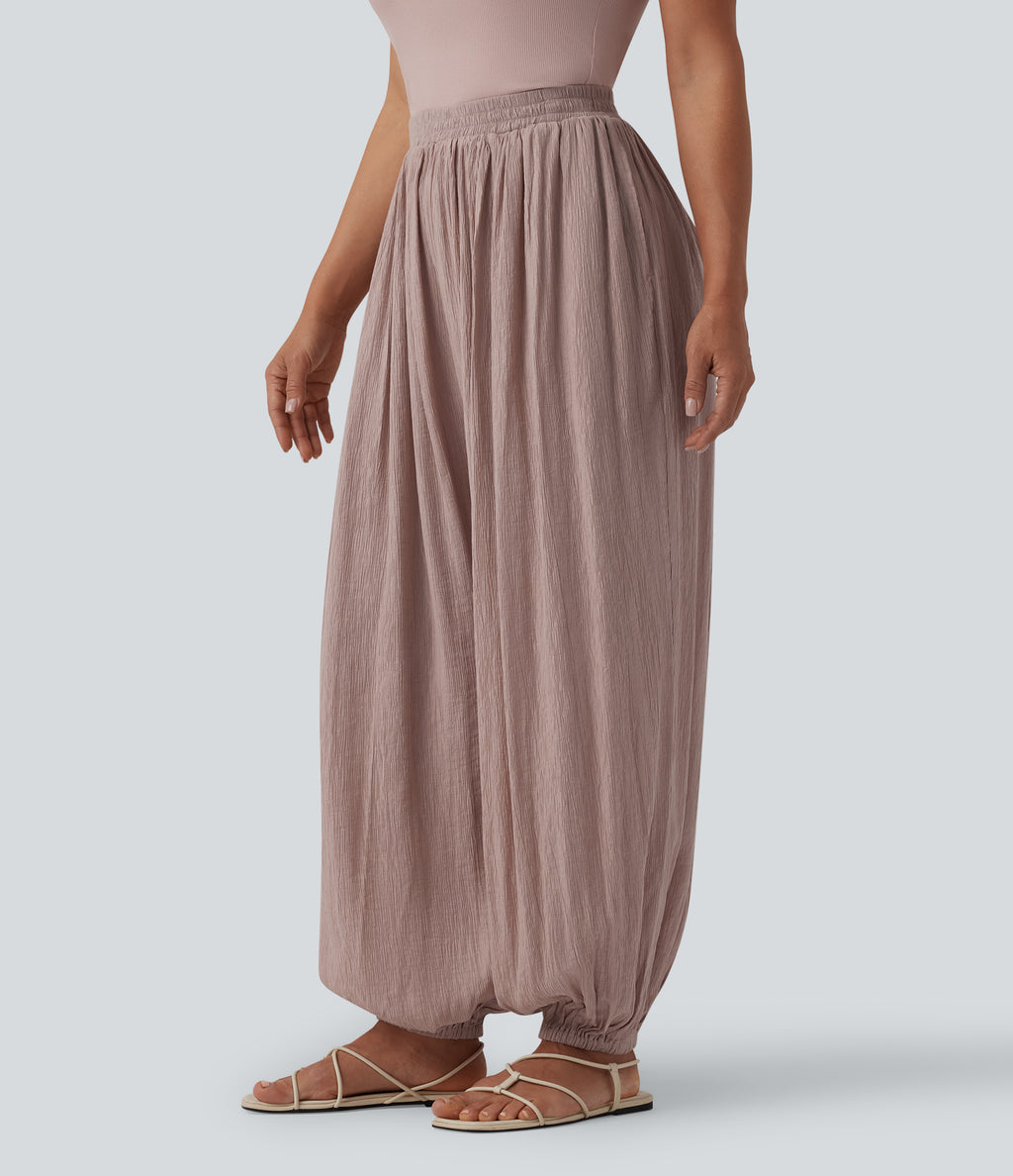 Mid Rise Baggy Joggers with Pockets — Burnished Lilac — view 3