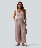 Mid Rise Baggy Joggers with Pockets — Burnished Lilac — view 5