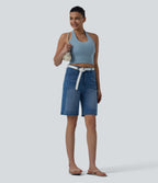 OneForm Seamless Flow Halter Cropped Casual Tank Top — Cloudless Sky — view 6
