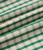 Mid Rise Drawsting Wide Leg Plaid Casual Trousers with Pockets — Forest Meadow Plaid — view 6