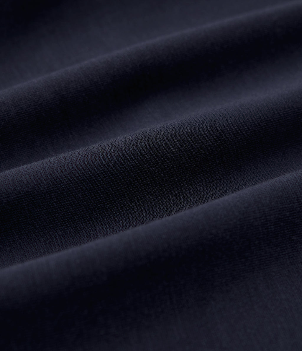 High Waisted Work Shorts with Pockets — Baritone Blue — view 6