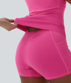 Plush Tummy Control Active Dress with Pockets-Edition — Fuchsia Purple — view 5