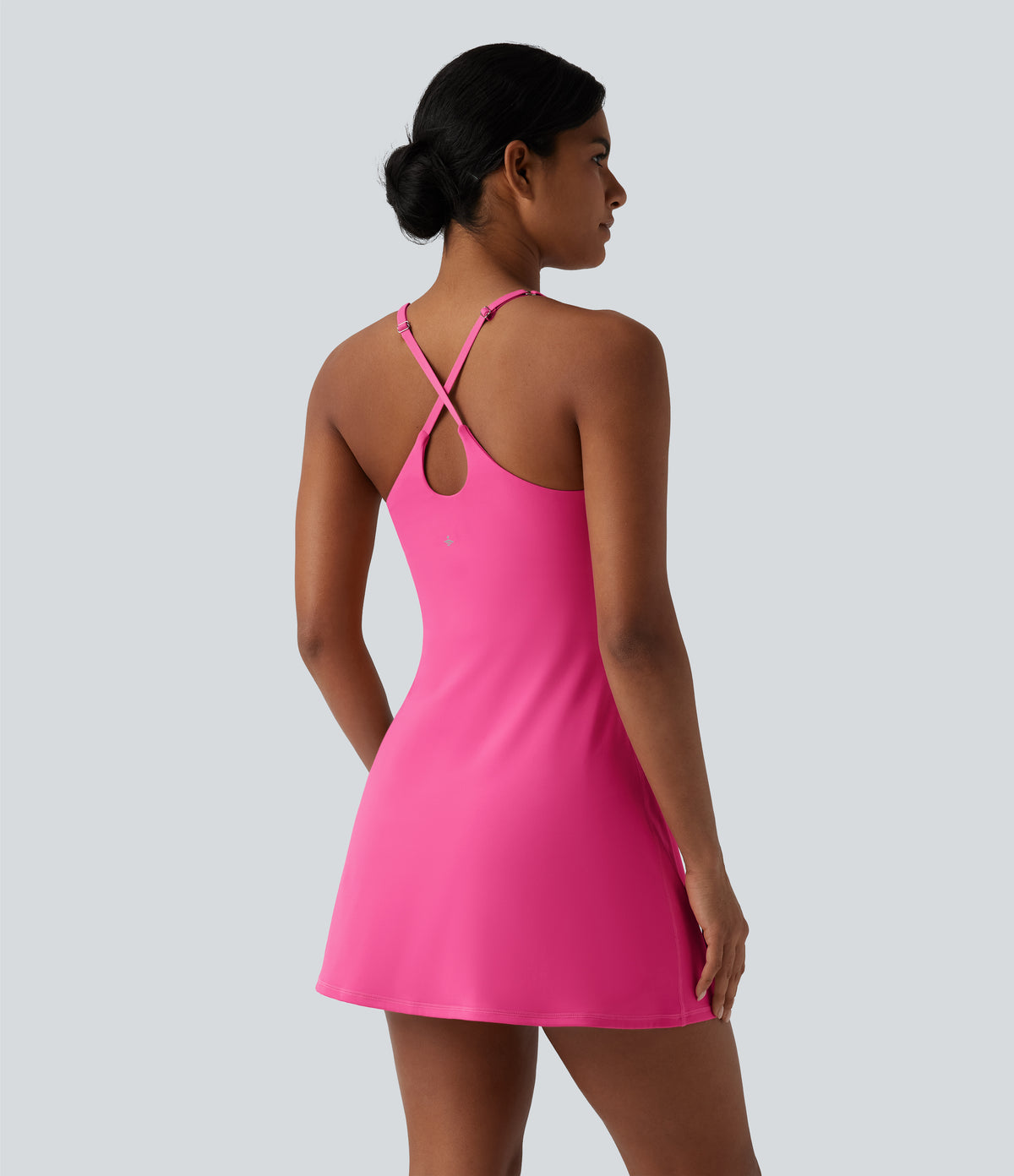 Plush Tummy Control Active Dress with Pockets-Edition — Fuchsia Purple — view 2