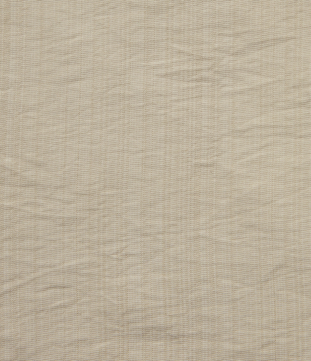 V Neck Short Sleeve Linen-Feel Work Shirt — White Asparagus — view 7