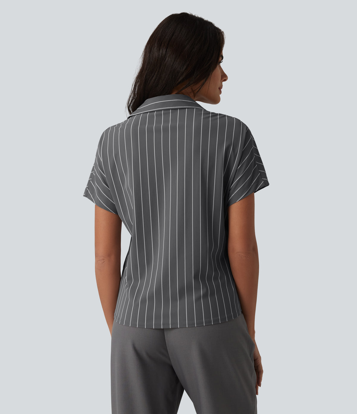 Short Sleeve Stripe Work Shirt — Urban Stripe — view 2
