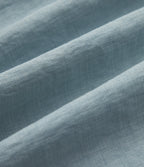 High Waisted Drawstring Maxi Linen-Feel Casual Skirt — Dusty Cyan Blue — view 7