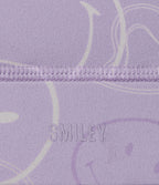 Medium Support V Neck Racerback Training Sports Bra — Lavender Sketch Smiles — view 7