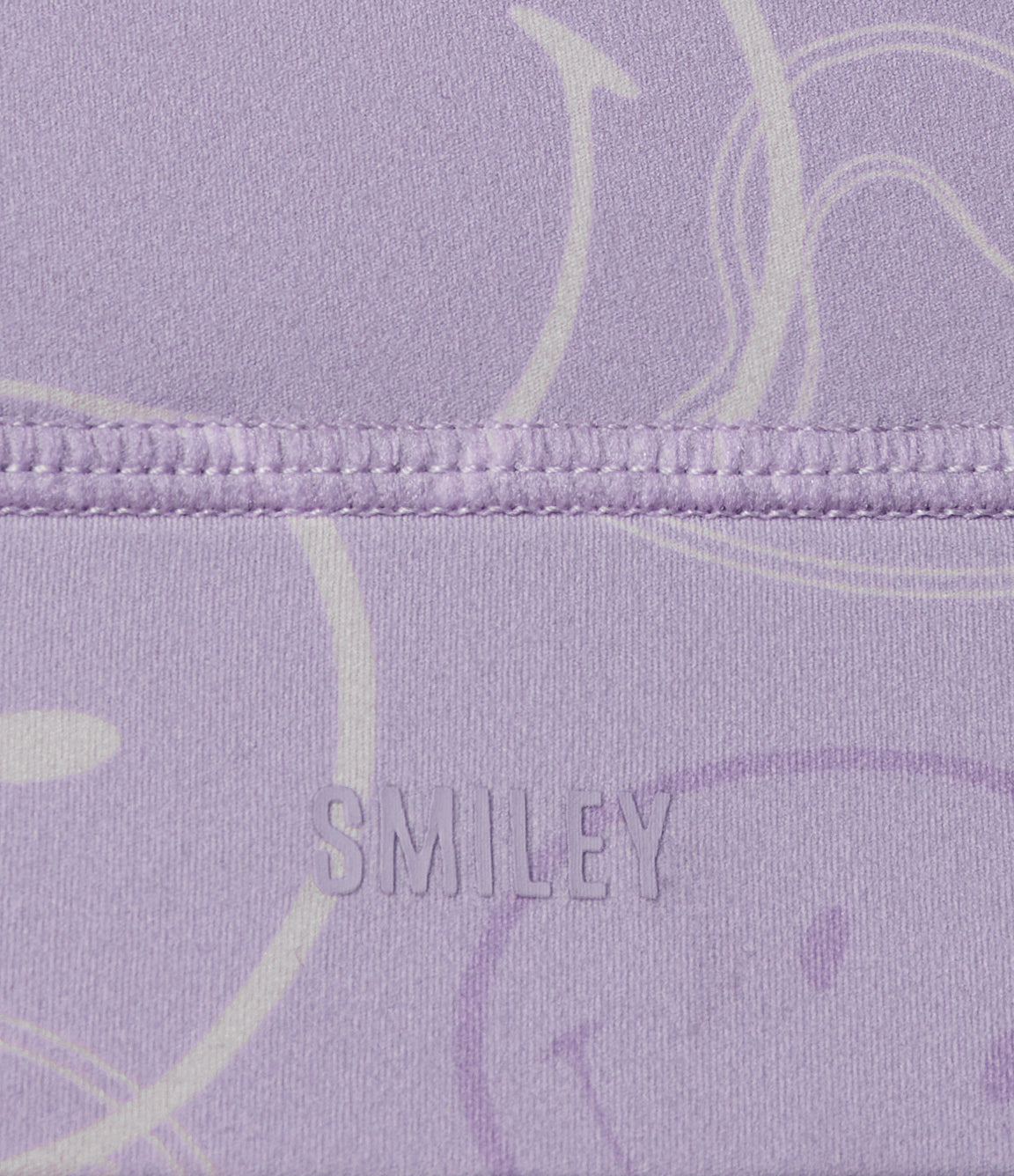 Medium Support V Neck Racerback Training Sports Bra — Lavender Sketch Smiles — view 7
