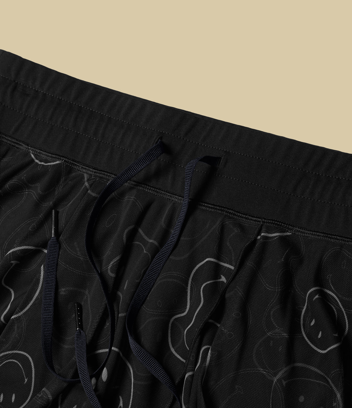 High Waisted Drawstring Contrast Mesh 2-in-1 Flowy Mini Flare Dance Skirt with Pockets — Clouded Smiles — view 6