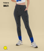 Stripe Print High Waisted Scrunch Butt Lifting Tummy Control Training Leggings with Pockets — Soft Shadow Stripe — view 6