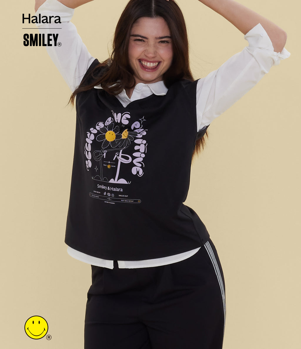 V Neck Short Sleeve Casual T-Shirt — Black — view 3