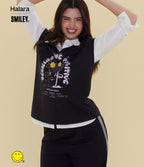 V Neck Short Sleeve Casual T-Shirt — Black — view 3