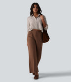 Long Sleeve Stripe Work Shirt — Espresso Stripe — view 6