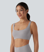 Square Neck Lounge Bralette — Steel Gray — view 3